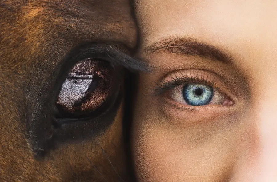Download photo of a human eye with cute eyelashes and animal eyes in HD quality 