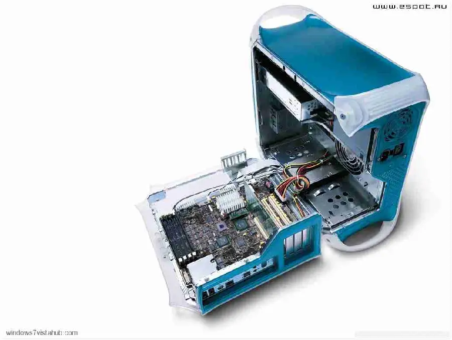Photo of hardware inside a computer and computer or desktop for free