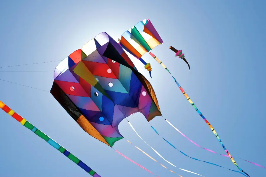Beautiful and special wallpaper of colorful kites flying in the sky