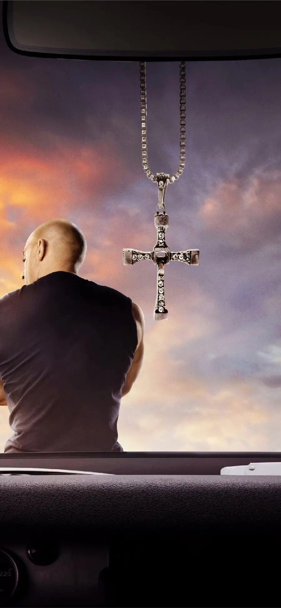 Wallpaper of Vin Diesel in the Fast and Furious movie suitable for mobile phones
