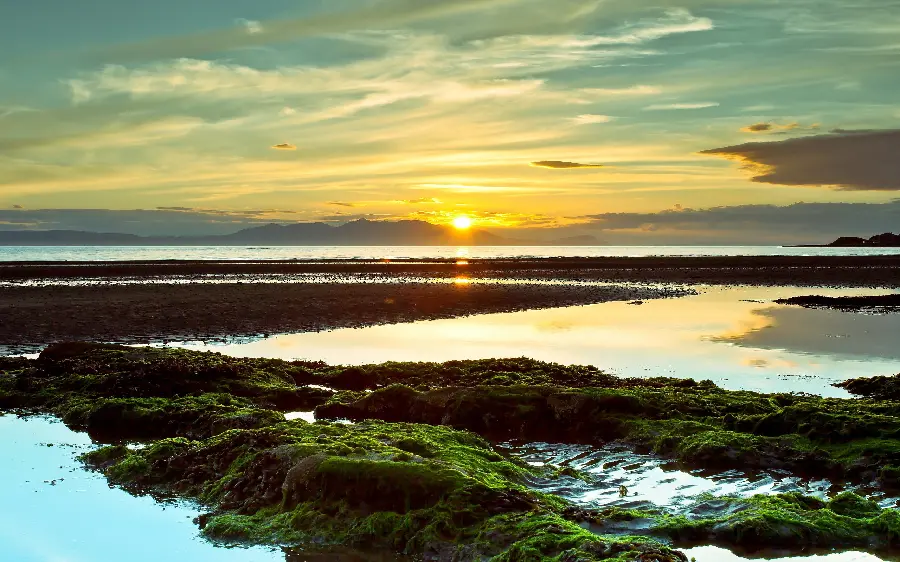 Interesting and beautiful sunset image with a wonderful and amazing view 