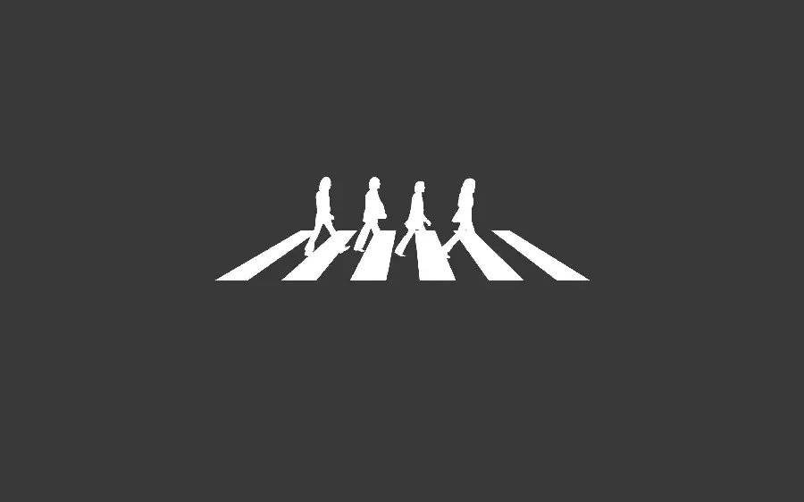 Minimalist Background Image of People Crossing the Crosswalk