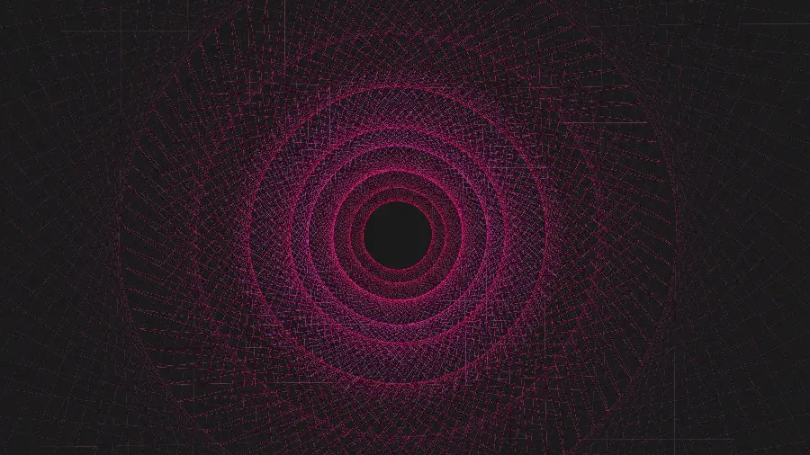 Pink and Black Radial Dot Pattern Background