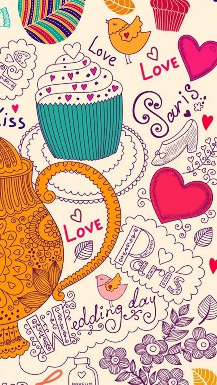 The latest wallpaper design of baking sweets, cakes, cookies and biscuits 