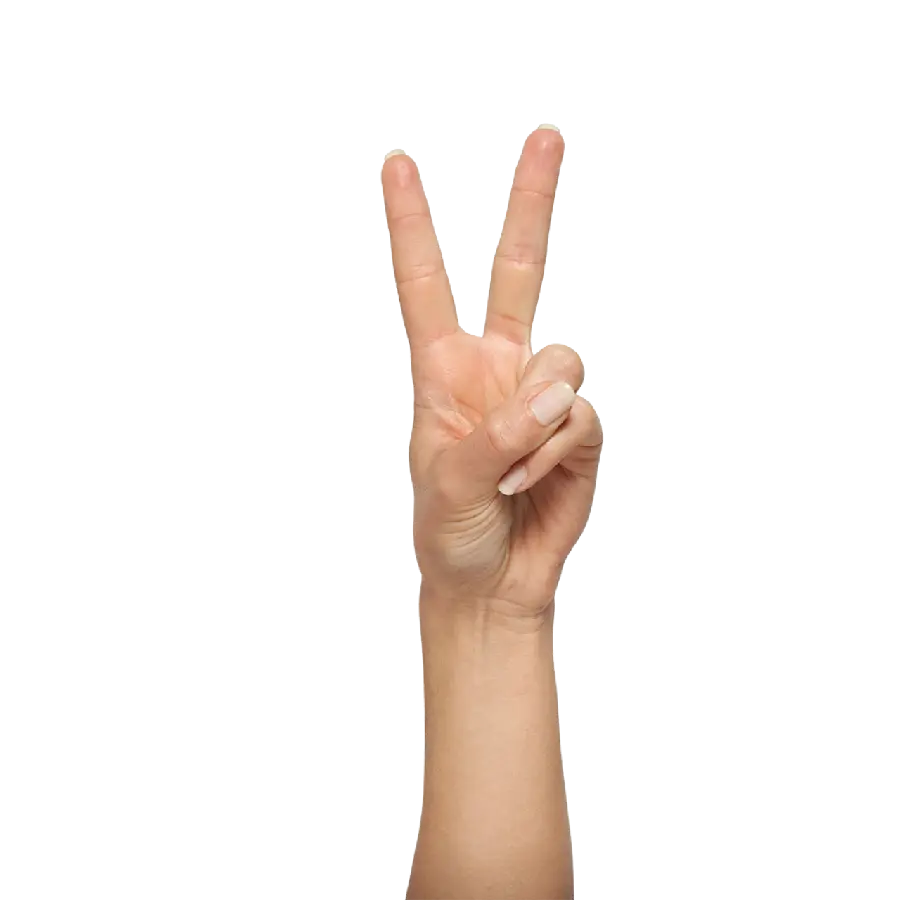 Download PNG image of hand in victory and victory mode 