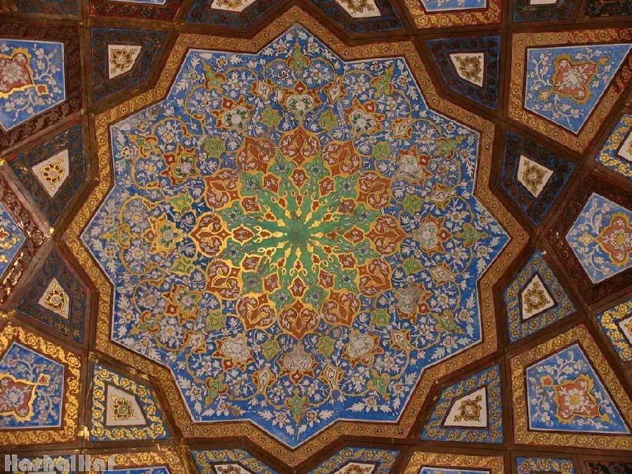 A masterpiece and spectacular image of Iranian architecture has been worked on this ceiling
