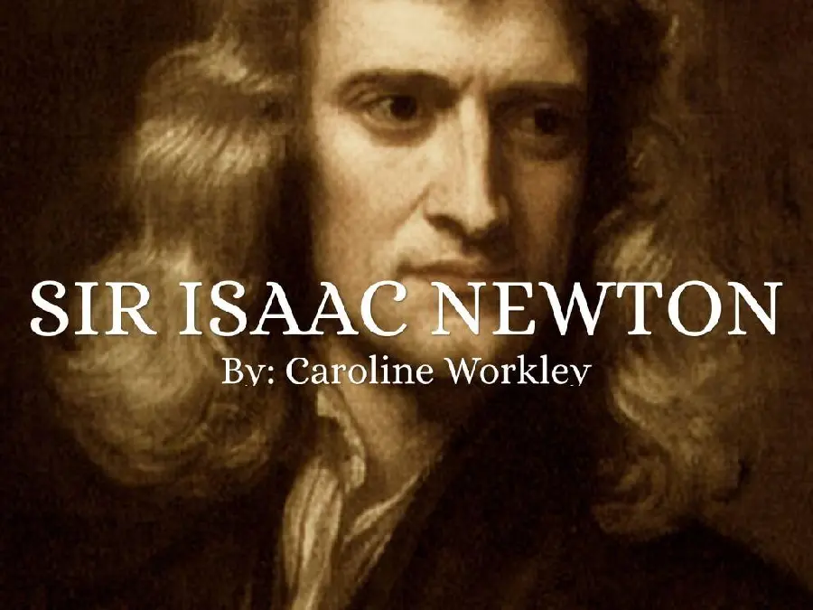 Download a high-quality and HD photo of Isaac Newton with text 