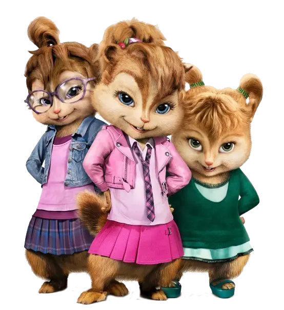 Girl squirrels in the movie Alvin and the chipmunks 