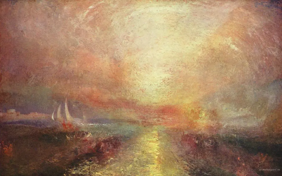 Photo of a Pleasant Sunset Painting by William Joseph Turner