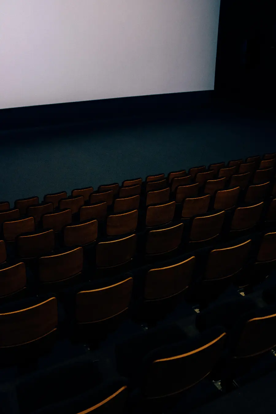 Image of cinema seats without an audience for computer background 