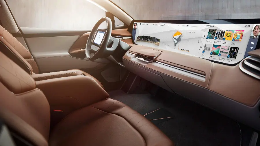 Download profile photo and wallpaper of the interior view Electric Car