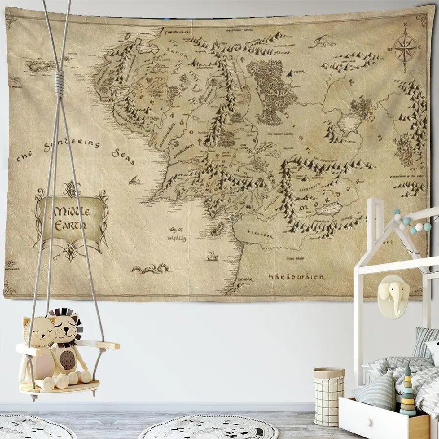 Modern and stylish wallpaper with old treasure map design full HD 