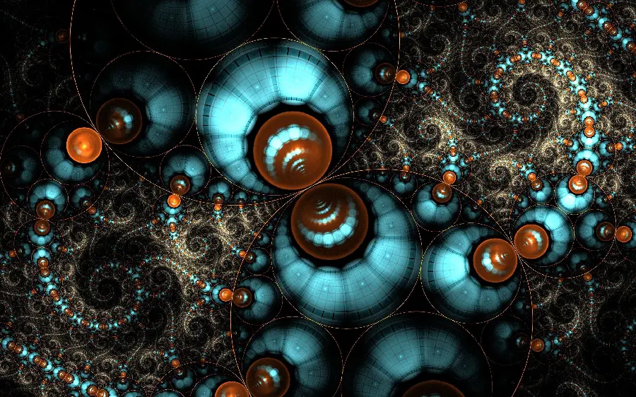 Photo of Geometric Shapes Designed in Abstract Fractal Style