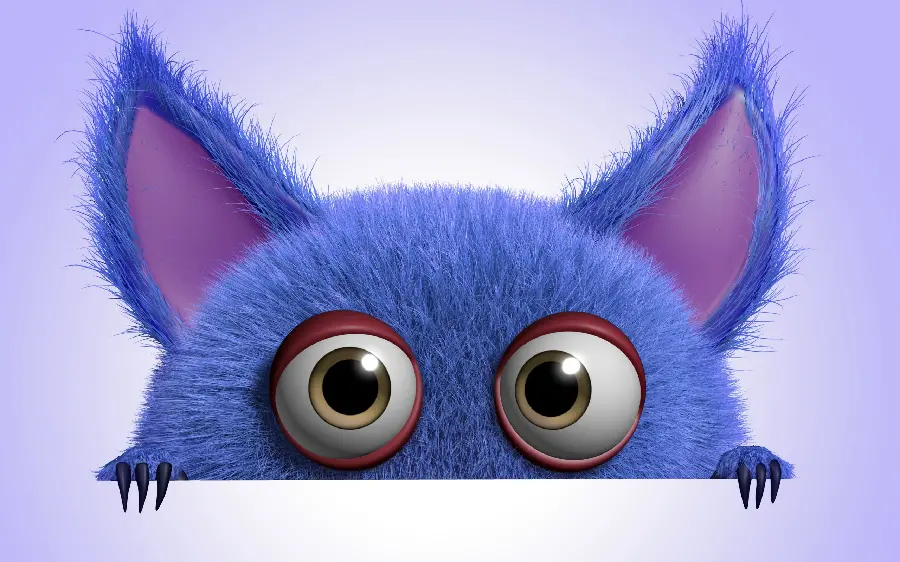 Cartoon Character Wallpaper on a Simple Background 2024