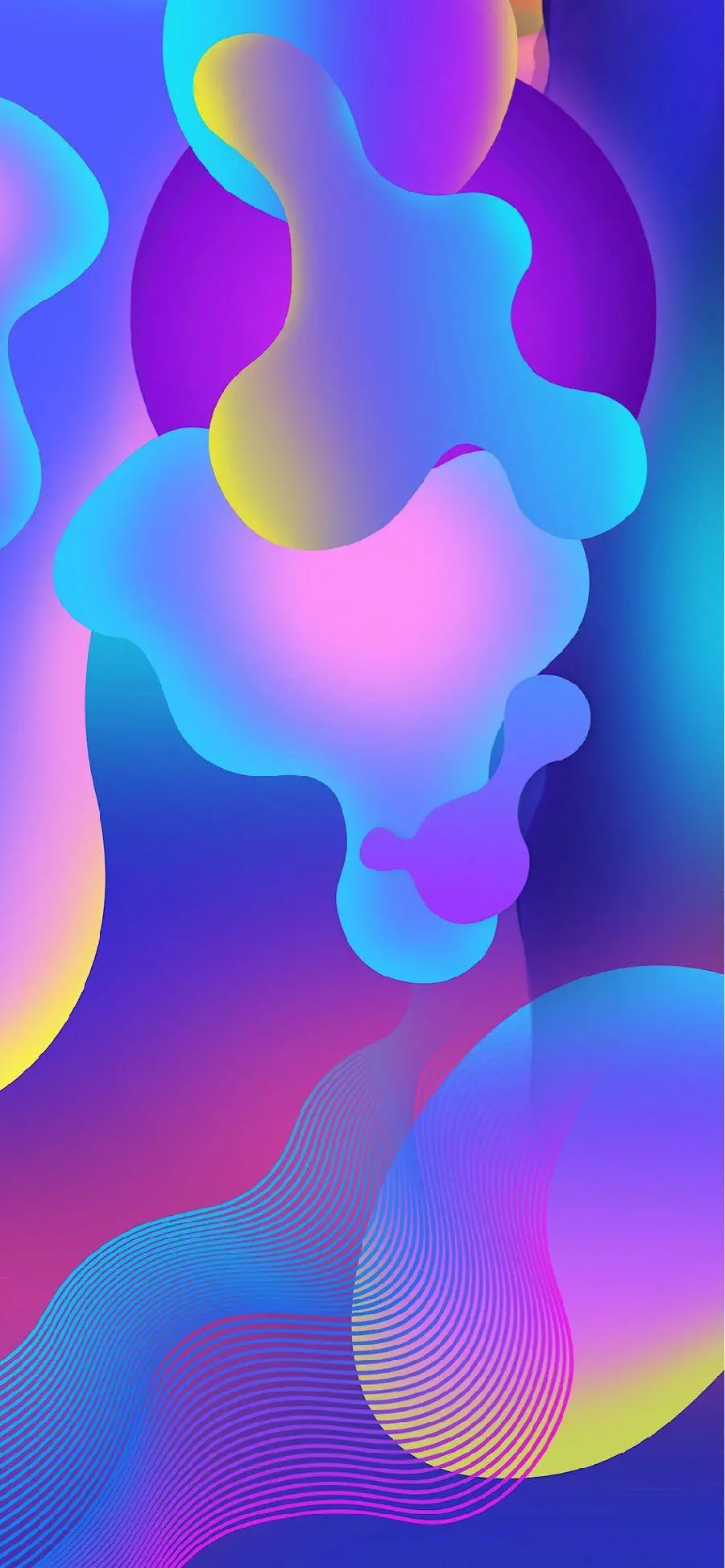 Cartoon background photo of lava lamp lights for the phone lock screen
