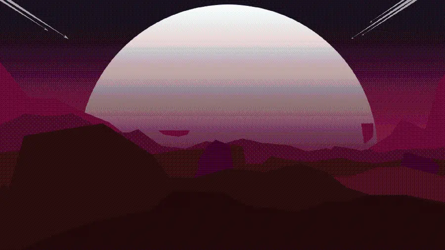 Minimalist Style Moon Background Close-up in Black and Red Theme