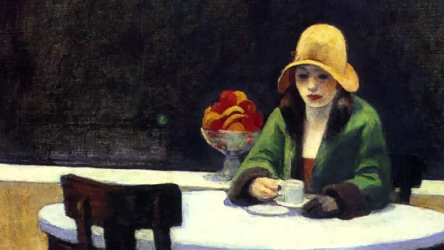 Oil Painting SantiagoArt Automat, 1927 Edward Hopper
