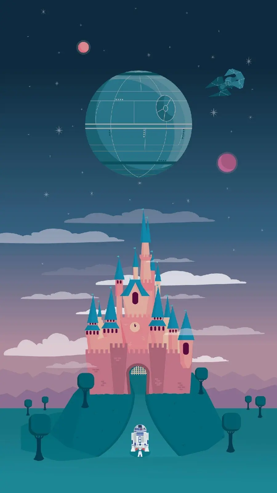 Fantasy wallpaper of Walt Disney Animation Palace 3D