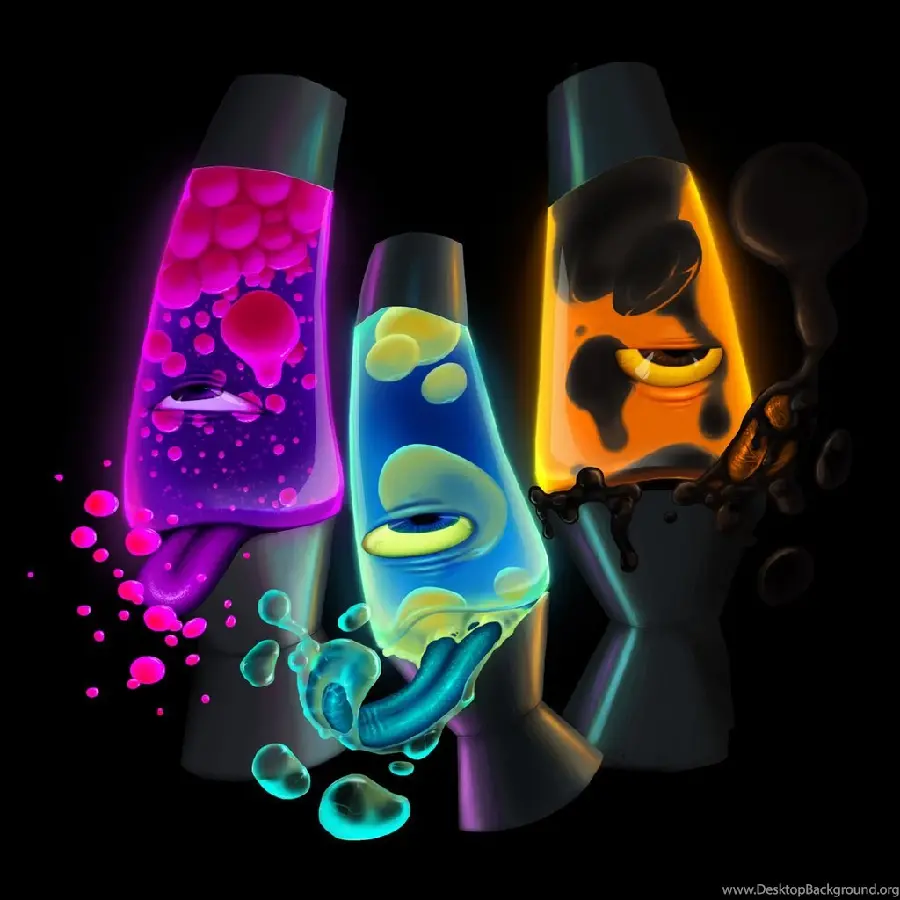 Fun and Funny Cartoon Lava Lamp Wallpaper