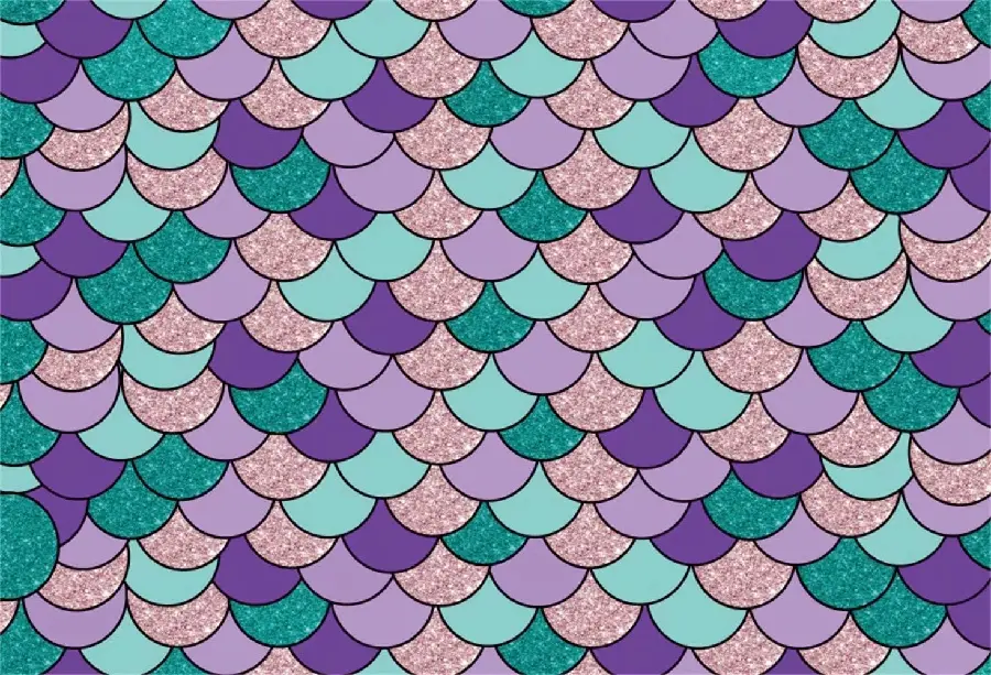 Glitter Mermaid Image for Print on Girls Clothes