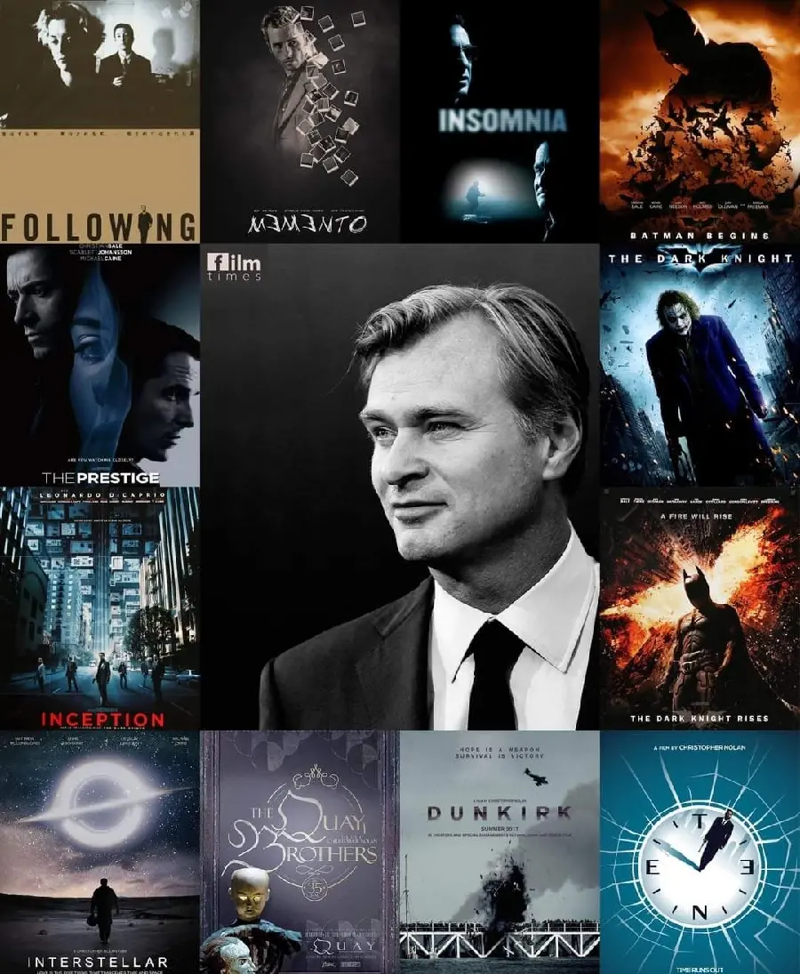 Download a grid photo of the best films by Christopher Nolan in HD quality