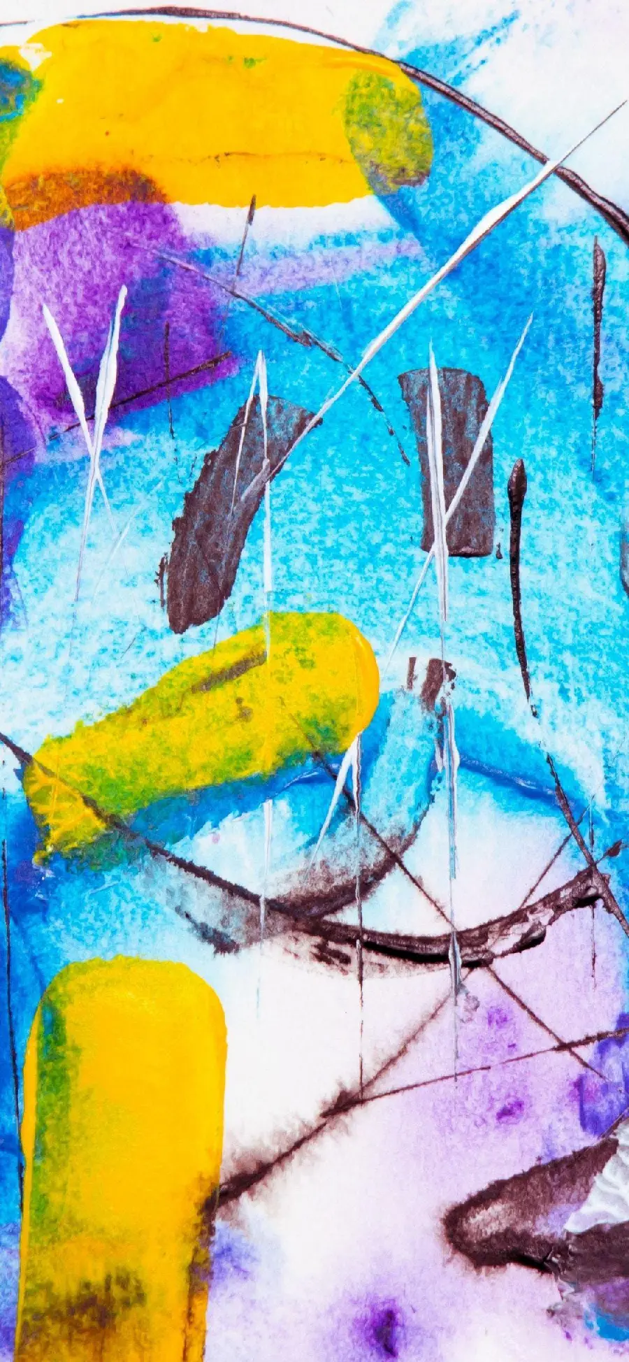 Expressionism Painting Acrylic Oil Color Abstract Static Colorful