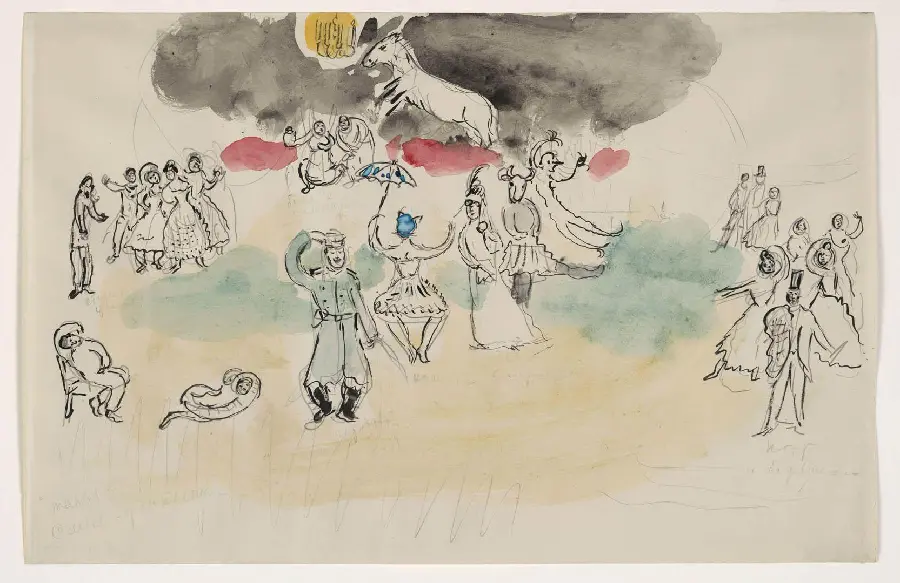 Images of works of art by Marc Chagall, a prominent painter of the 20th century