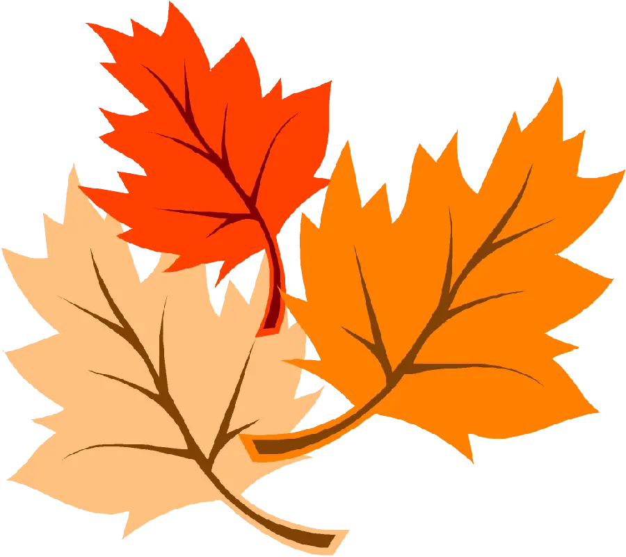 Download a graphic painting of yellow, red and orange autumn leaves