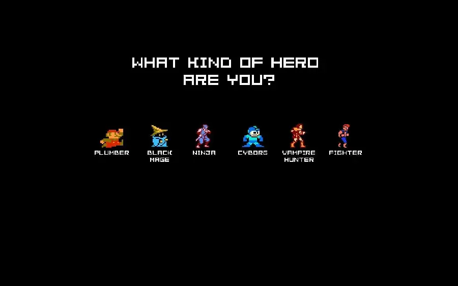 Photo of famous minimalist game characters on a black background 