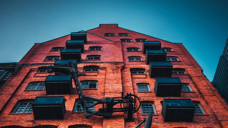 Photo of an old and special building from the bottom view for computer and laptop wallpaper with 4k quality