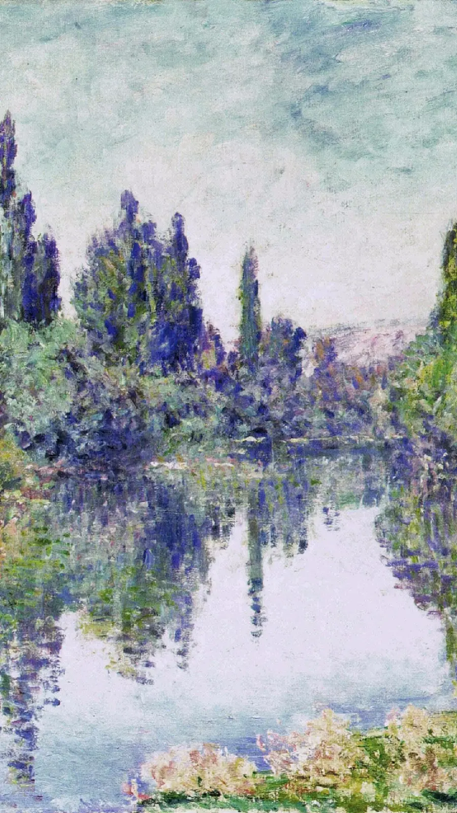 Download the most beautiful forest seascape painting for iPhone wallpaper 