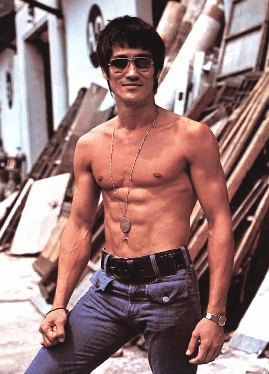 Download old and colored stock photo of Bruce Lee