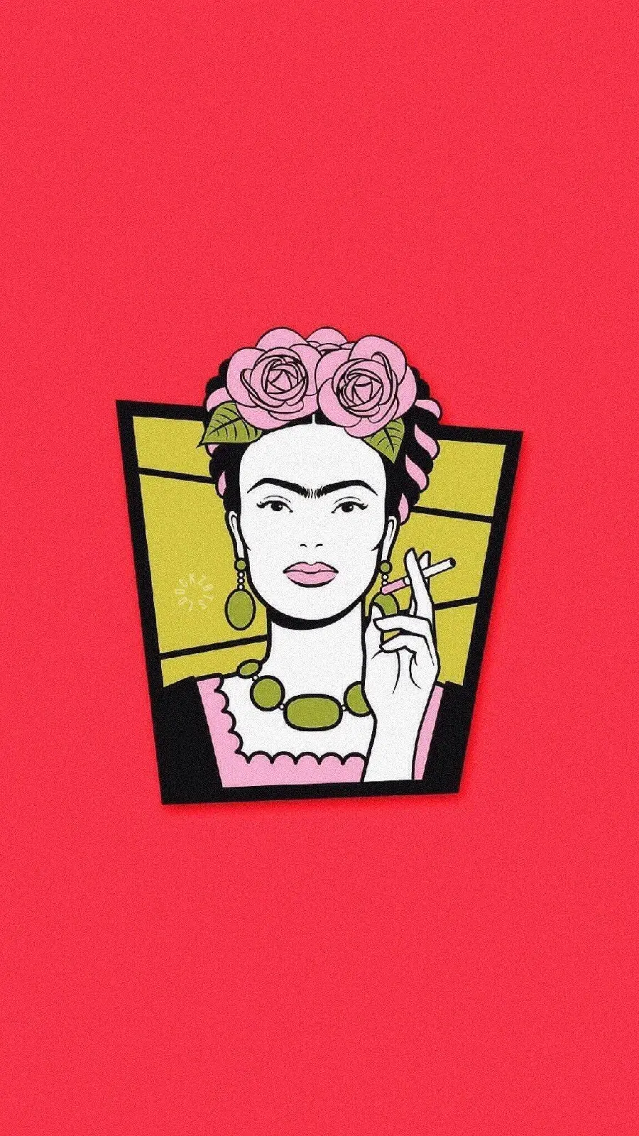 The most stylish profile picture and wallpaper of Frida Kahlo's design for iPhone 