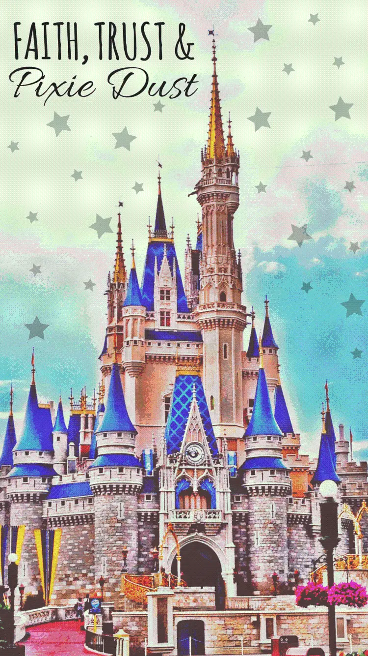 Wallpaper of Cinderella's magical castle from Walt Disney for the phone