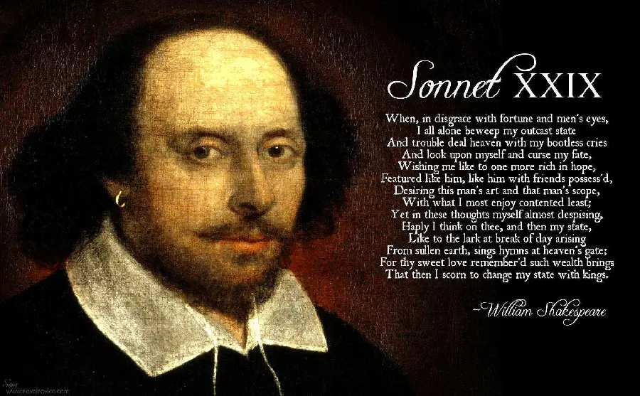 High quality text image with William Shakespeare photo 