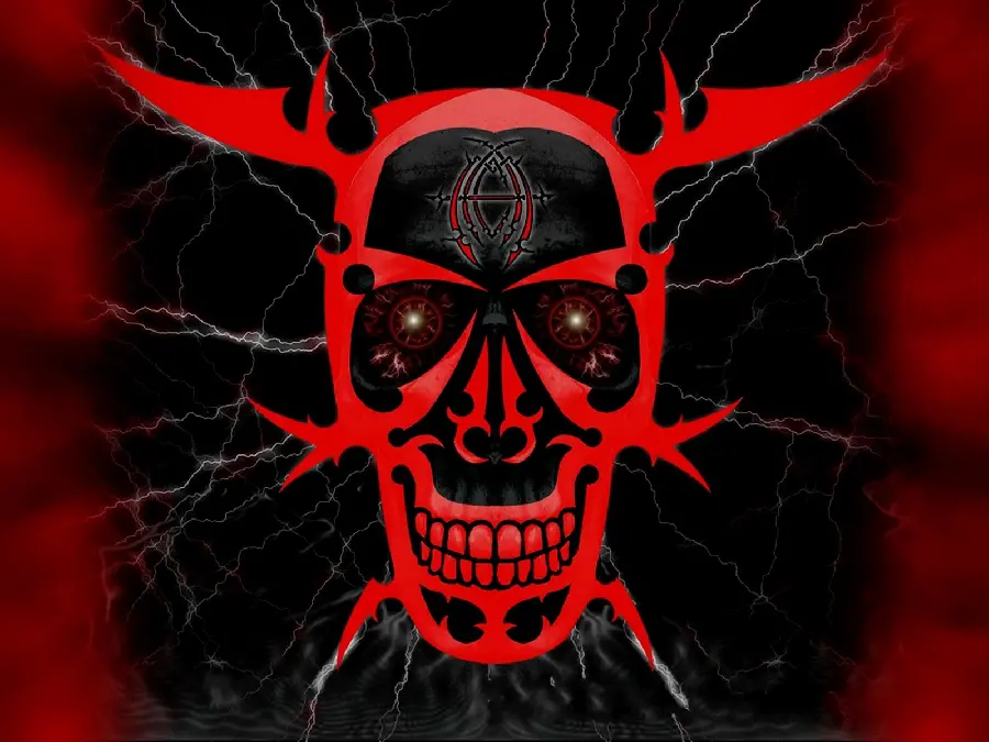 Special boyish background with human skull theme and black background
