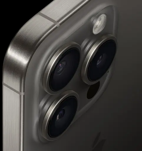 Photo of iPhone 15 Pro an ultra-wide-angle lens 48MP IMX803 main camera Gray color