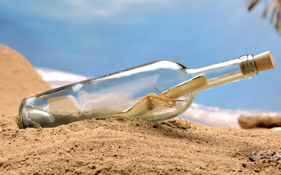 Stock photo of a glass bottle for Instagram story highlights