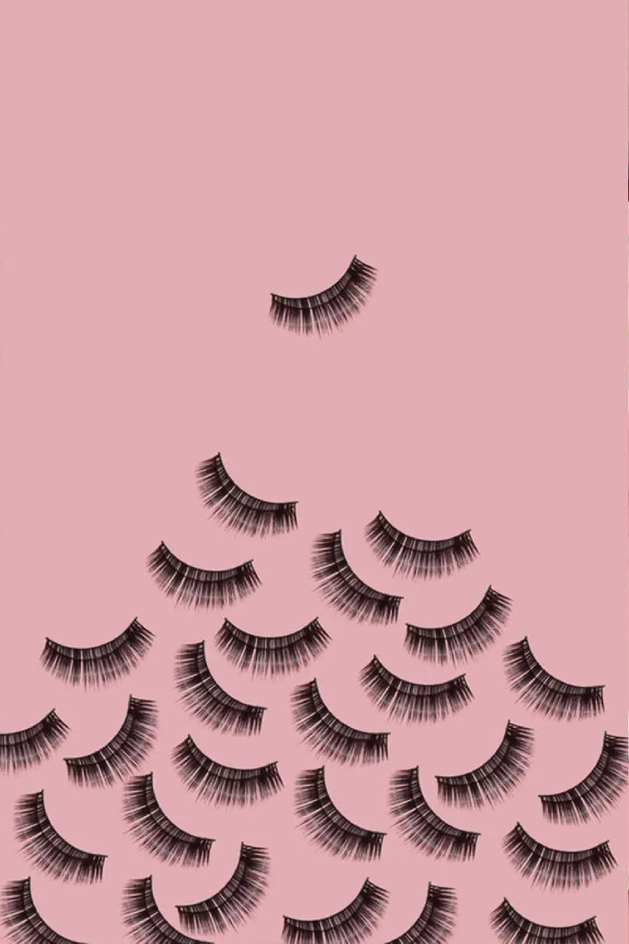 Girly and funny wallpaper of false eyelashes 