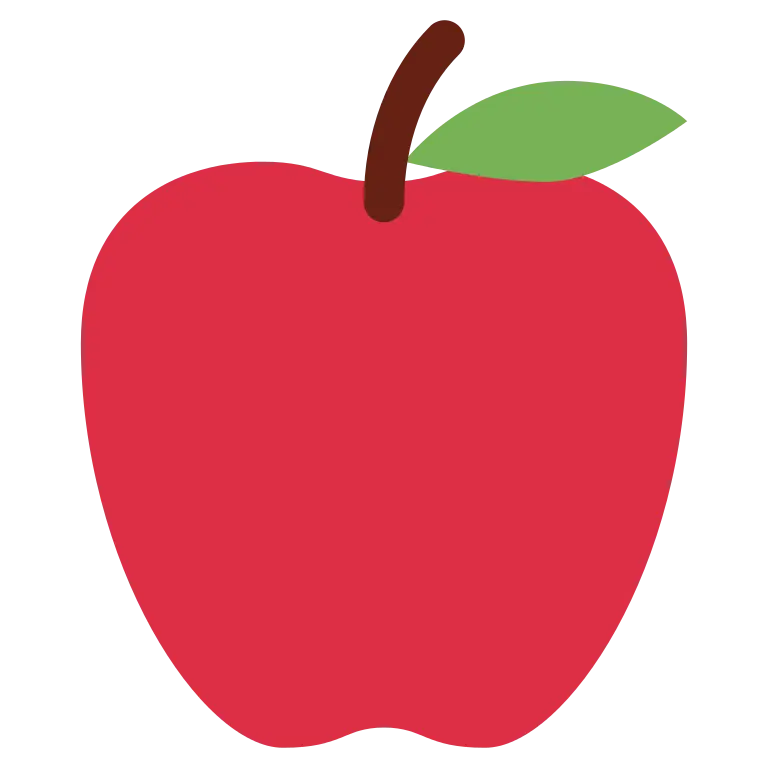 Cartoon PNG image of a red apple drawing cut out without a background