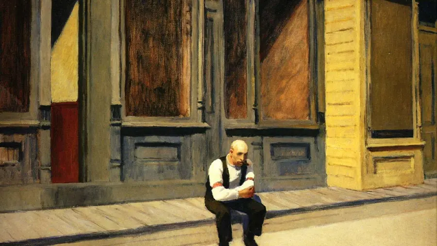 Sunday 1926 painting by Edward Hopper | Oil painting reproduction