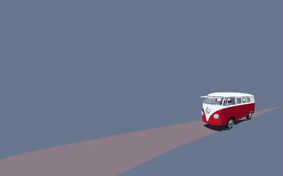 Minimal stock image of a bus with a simple background for the background 
