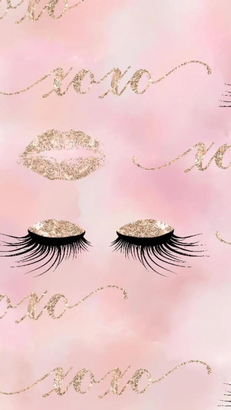 Cute and Beautiful Image of Eyelash Extensions for Phone Screens