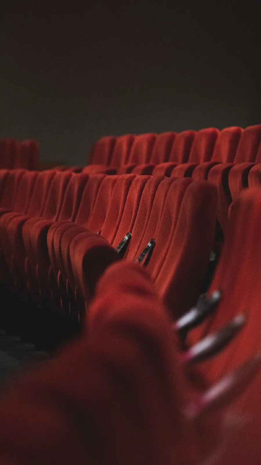 Photo of cinema hall seats from an interesting view and wonderful photography 