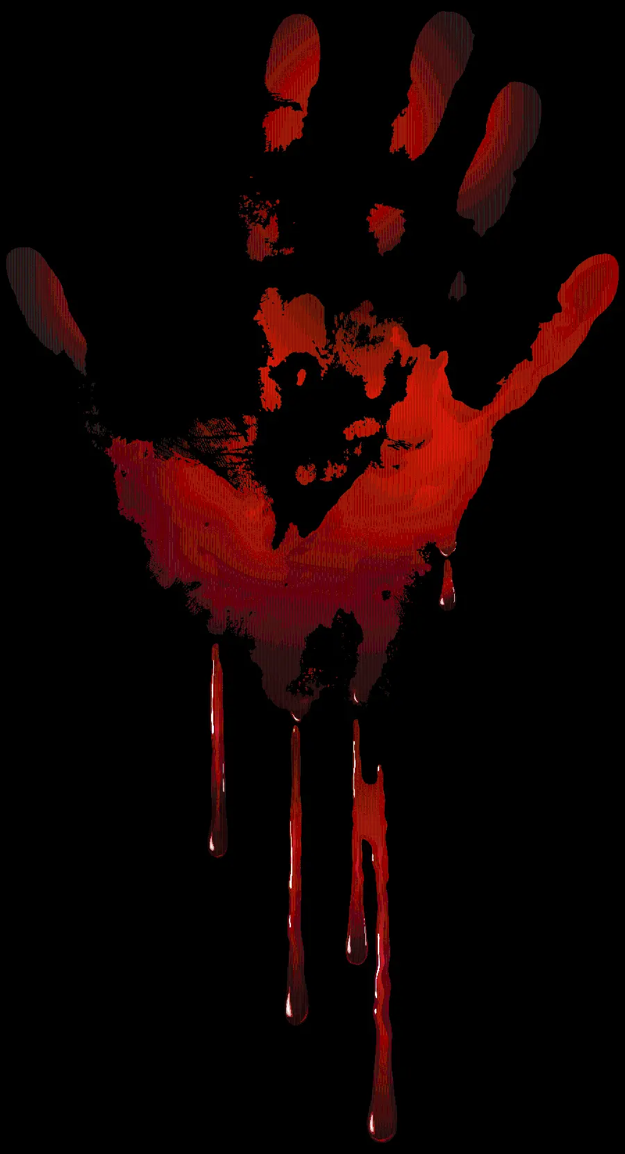High quality HD image of a bloody hand with a black background for a background and profile
