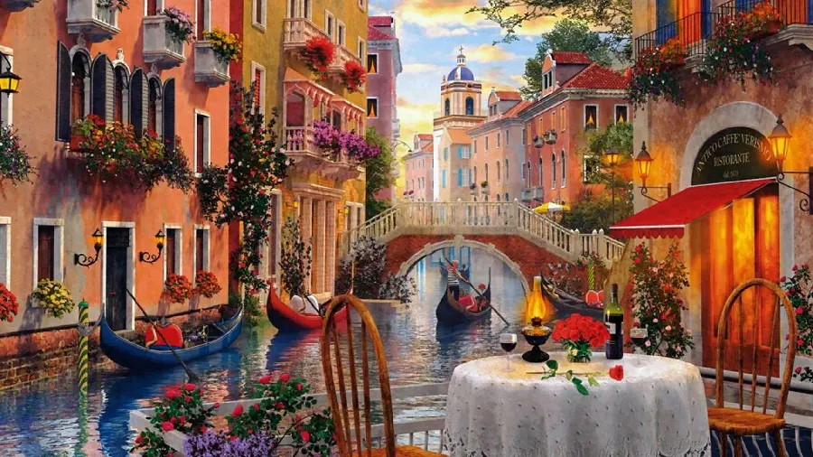 Italian Painting Fantasy Jigsaw Puzzle Venice 