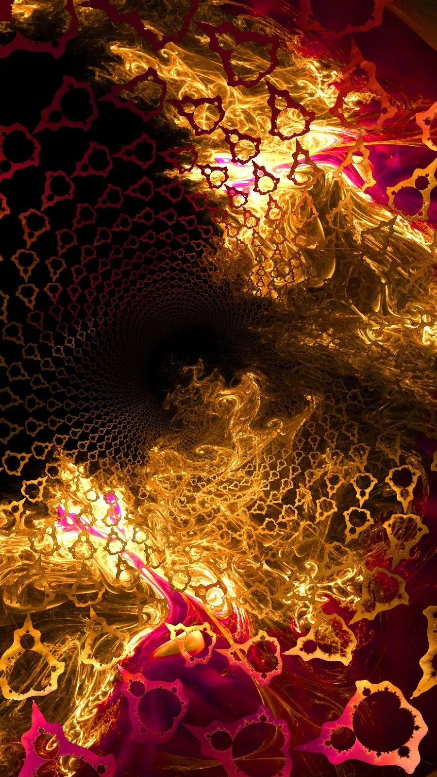 Background photo combining science and art with fractal style class