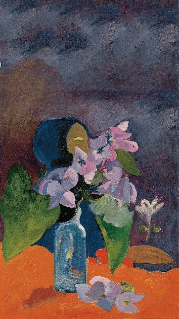 Image of the most interesting flower and plant painting by the famous French painter and sculptor named Paul Gauguin