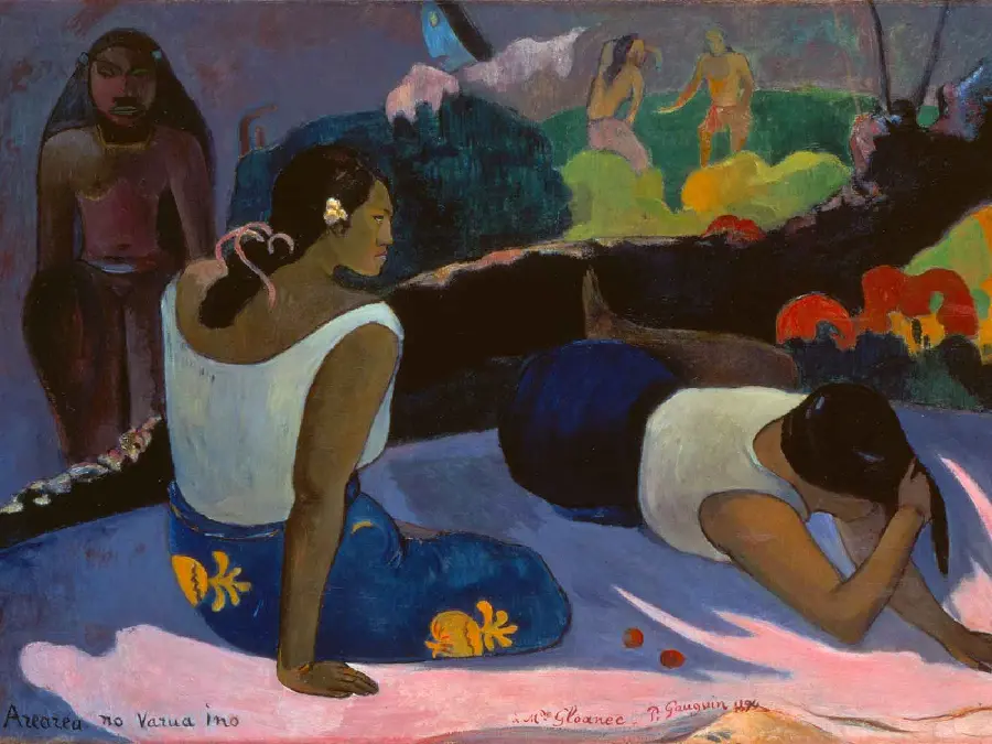 Photo of the painting of the area by Paul Gauguin in high quality