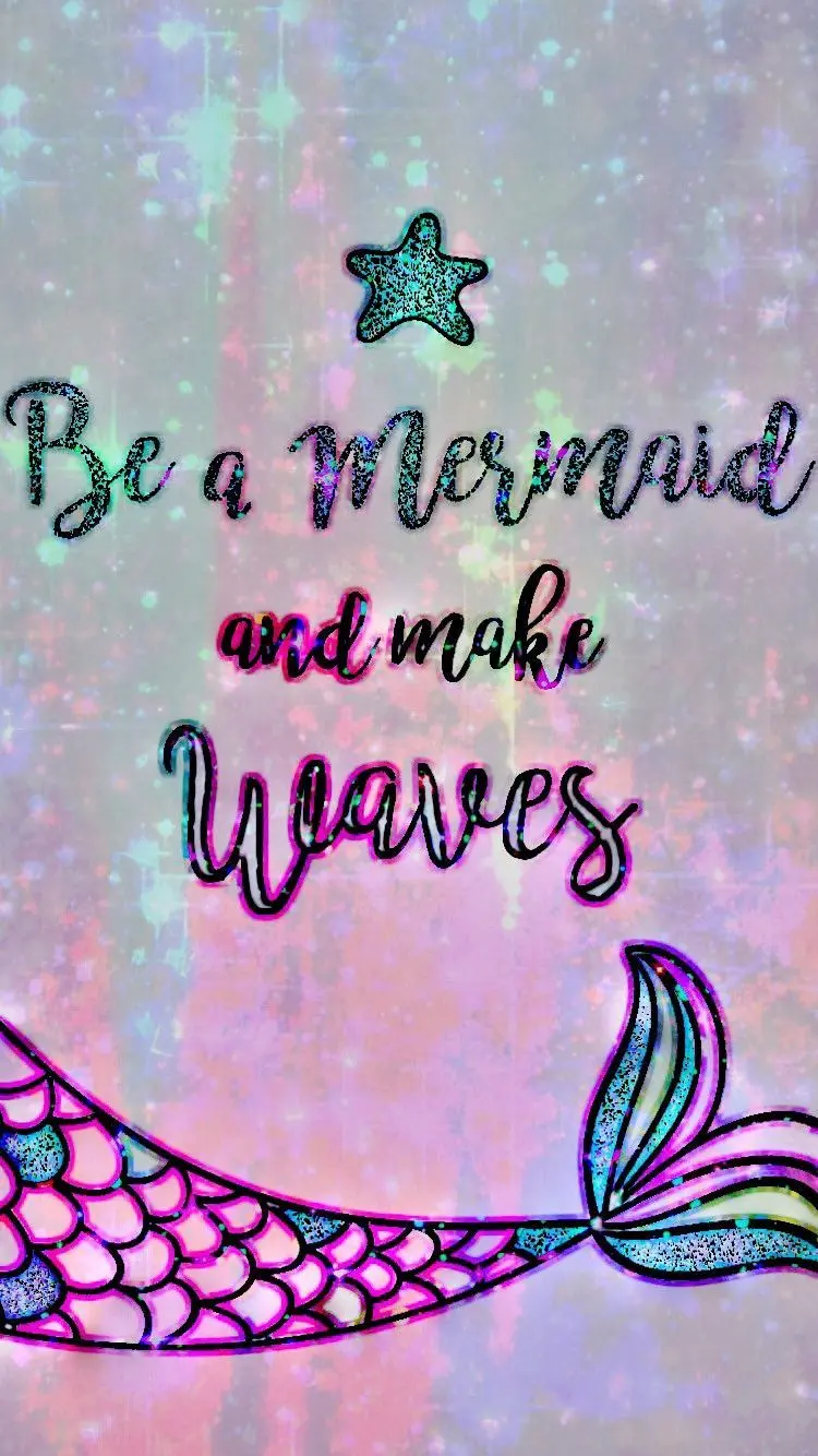 Girly Glitter Mermaid Wallpaper